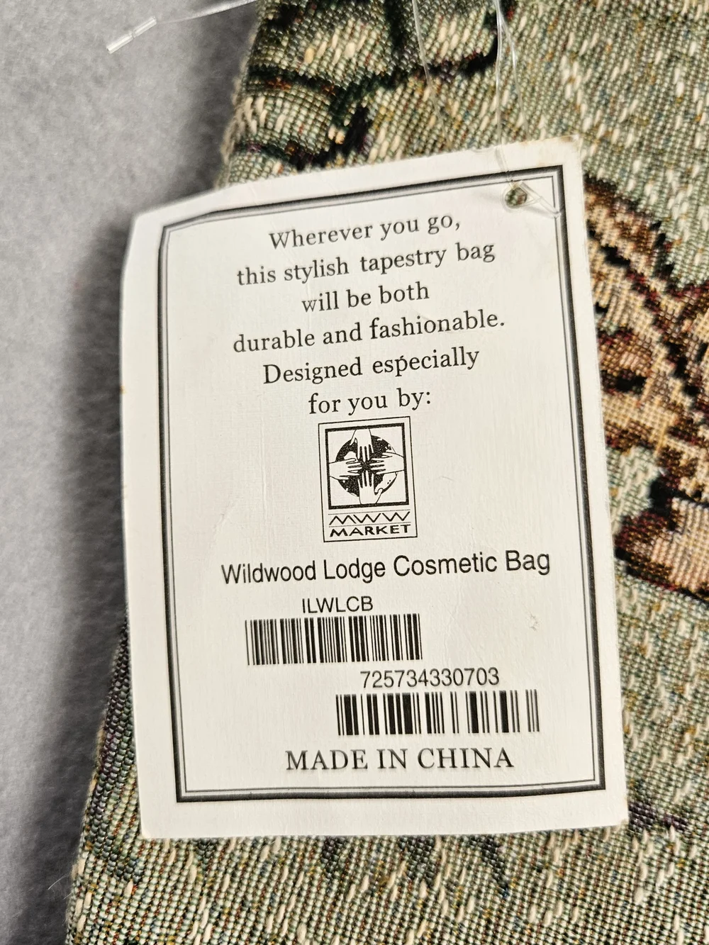 Isabella's Journey Wildwood Lodge Tapestry Cosmetic Bag